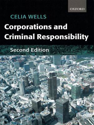 cover image of Corporations and Criminal Responsibility
